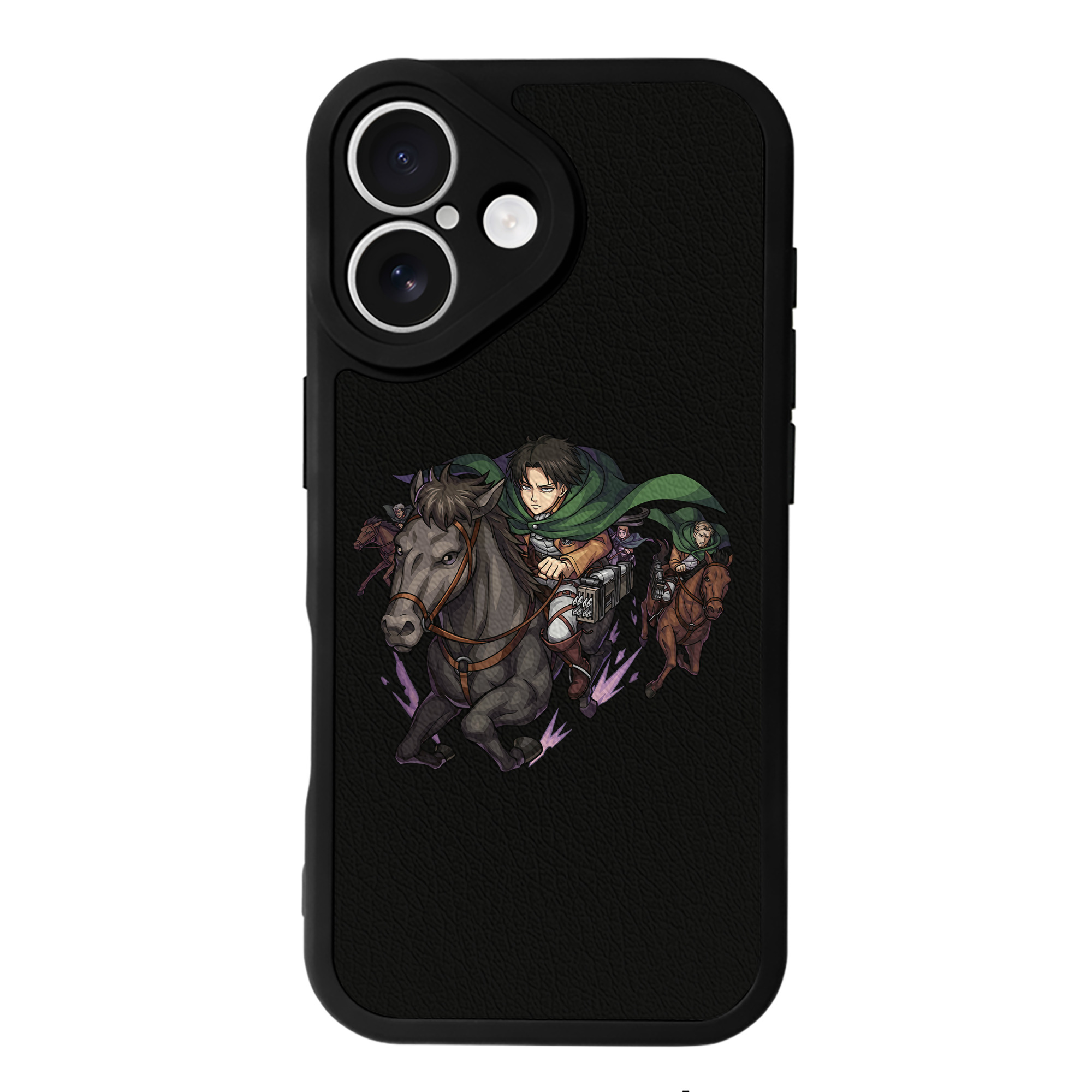 （画像用） 進撃の巨人 リヴァイ·アッカーマン Attack on Titan Levi Ackerman 【iPhone 16シリーズ対応】シリコンスマホケース（レザー調） 材質：シリコン